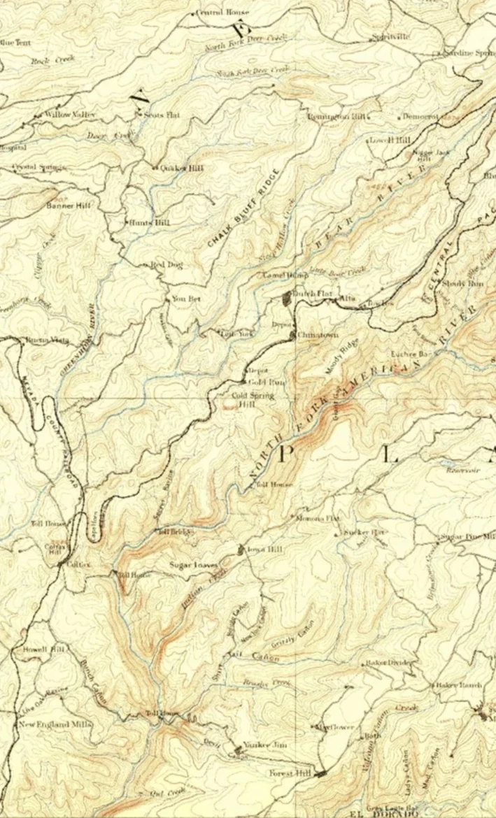 Historical map detail